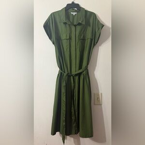 SOLD Ophelia Roe Green Belted Utility Dress SIZE XL NEW
